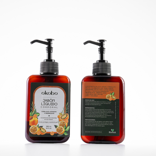 Jabon liquido corporal con Lulo, Uchuva y Maracuya