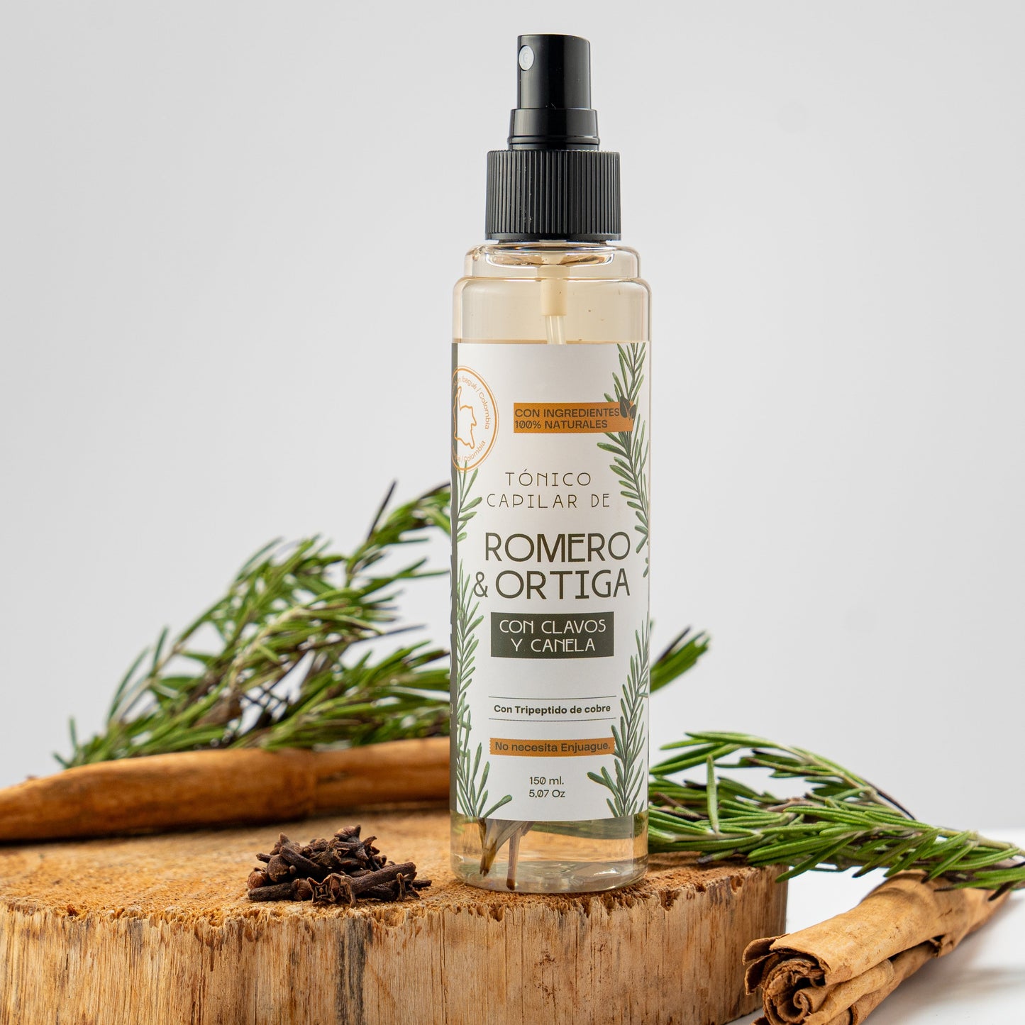 Tónico Capilar de Romero, Ortiga, Clavo y Canela