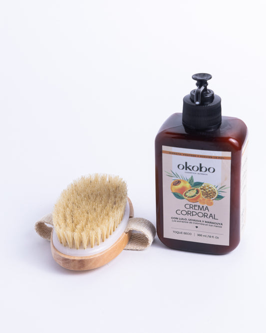 KIT PIEL BELLA: Crema hidratante y cepillo exfoliante