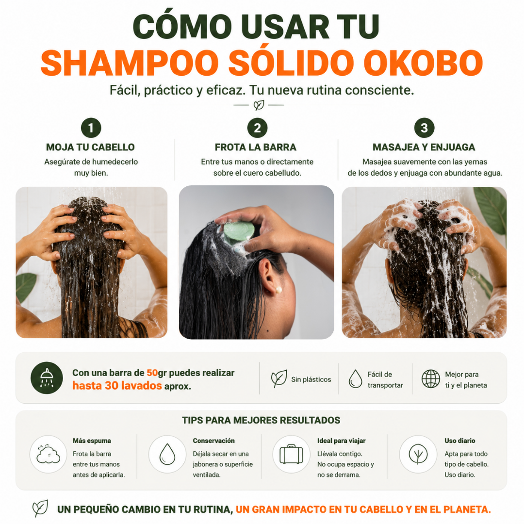 CABELLO GRASO · Shampoo Sólido Okobo