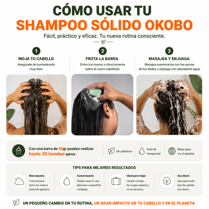 CABELLO GRASO · Shampoo Sólido Okobo