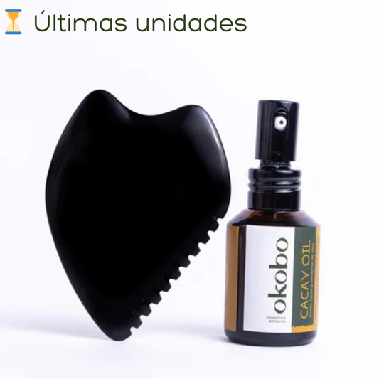 Kit Yoga facial: Cacay Oil y Gua sha Bian