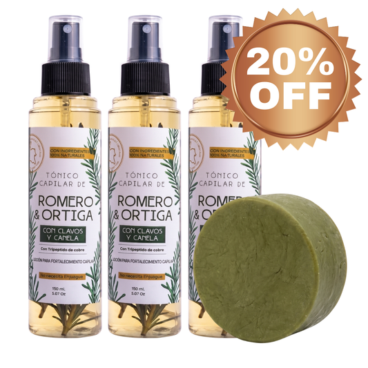 PROTOCOLO MANTENIMIENTO 3X Tónicos + 1X Shampoo Sólido