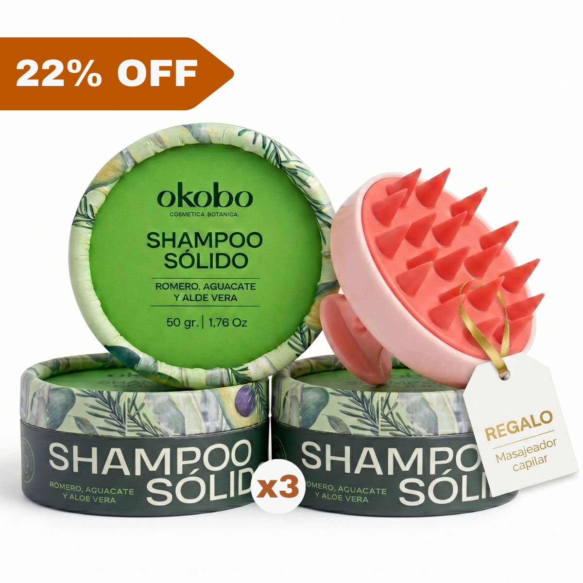 PROMO: Pack 3 Shampoos + Masajeador de Regalo