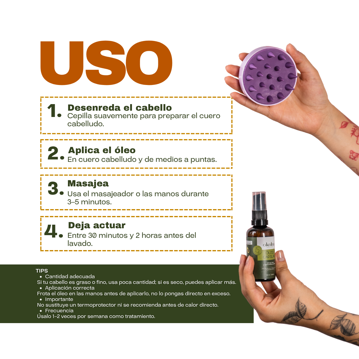 Kit Rutina Hair Oiling + Masageador de regalo