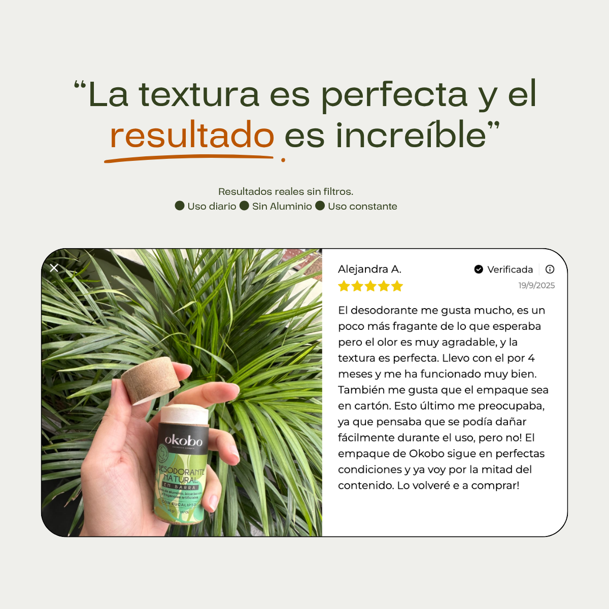 PROTECCIÓN NATURAL - Desodorante Natural Sólido