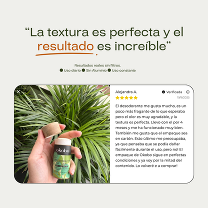 PROTECCIÓN NATURAL - Desodorante Natural Sólido