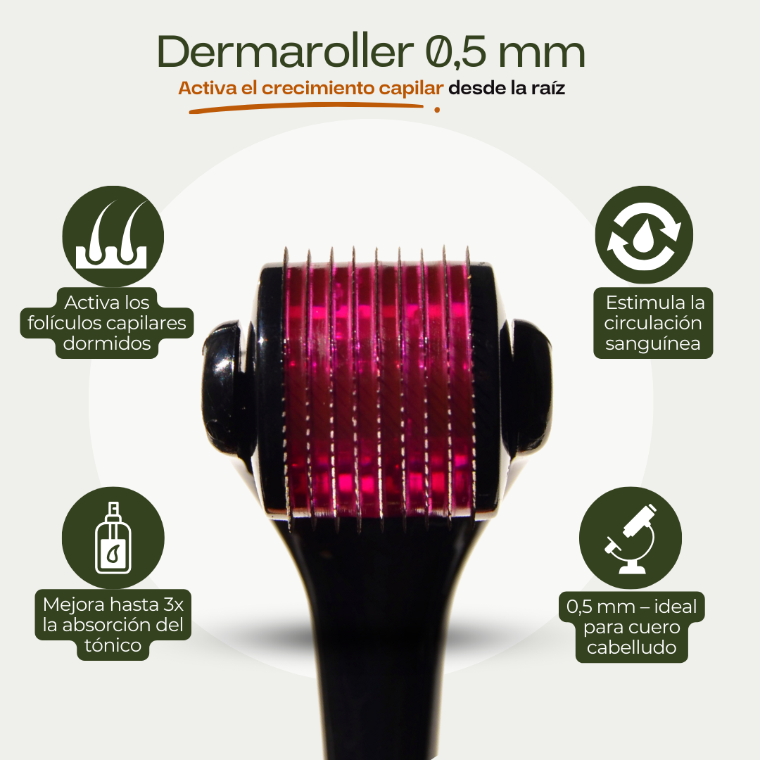 Tónico Capilar de Romero · Crecimiento y Anticaída + Dermaroller de regalo