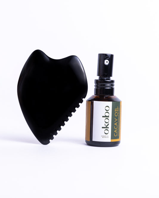 Kit Yoga facial: Cacay Oil y Gua sha Bian