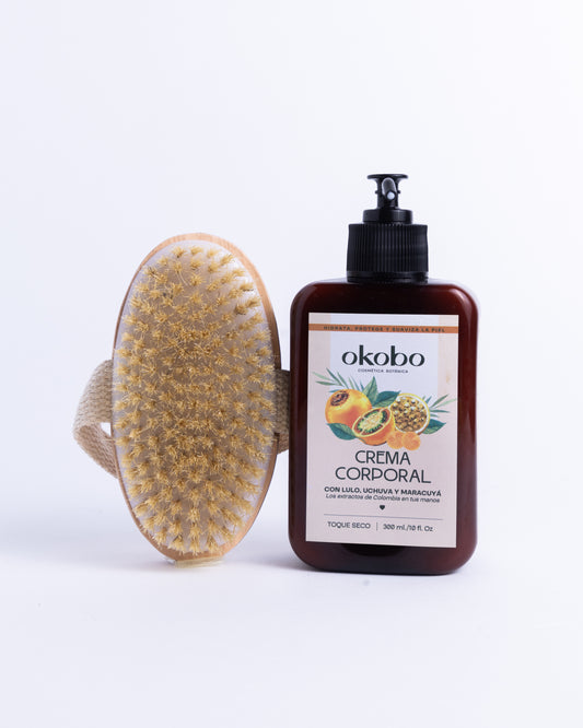 KIT PIEL BELLA: Crema hidratante y cepillo exfoliante