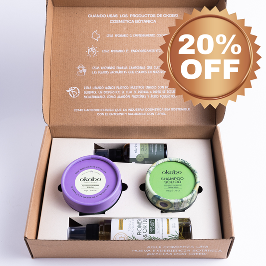 KIT CAPILAR: Shampoo solido, Acondicionador Solido, Oleo Capilar y Tónico capilar