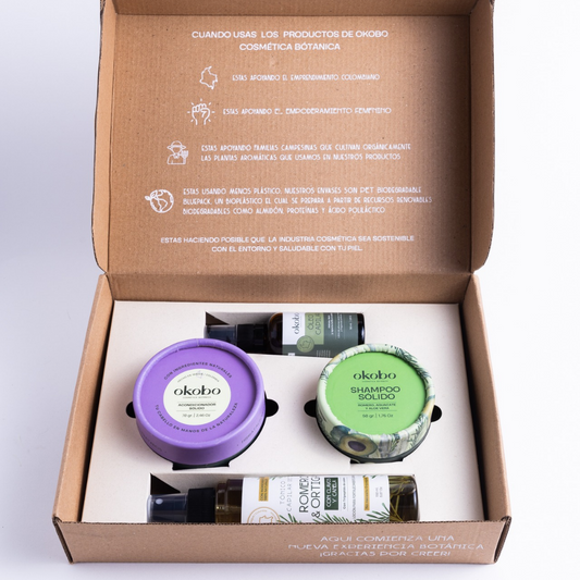 KIT CAPILAR: Shampoo solido, Acondicionador Solido, Oleo Capilar y Tónico capilar