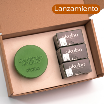 KIT 3x SHAMPOO SOLIDOS & ESTUCHE VIAJERO REGALO