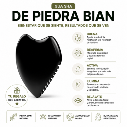 Ritual Facial Premium · Cacay Oil + Gua Sha Bian (Regalo)