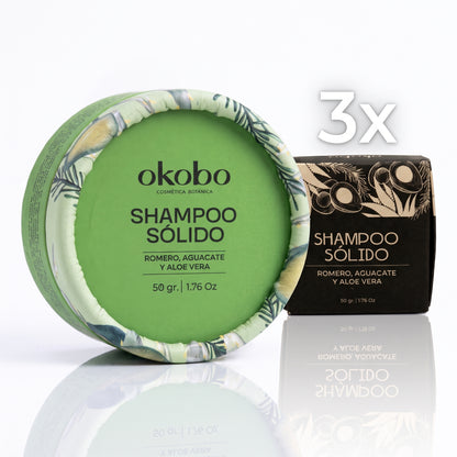 BUNDLE | Shampoo Sólido x3 | 1 Tubo + 2 Repuestos