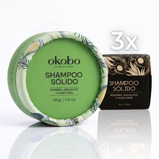 KIT | Shampoo Sólido x3 | 1 Env. Viajero + 2 Repuestos